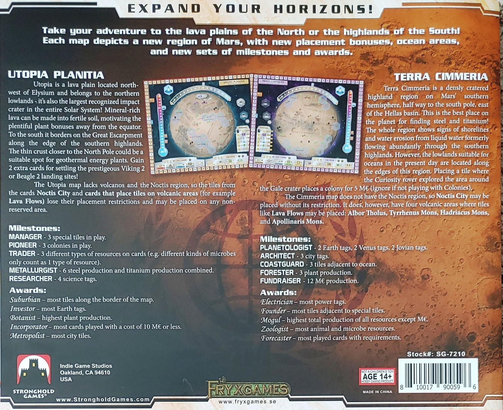 Terraforming Mars : Utopia and Cimmeria Expansion